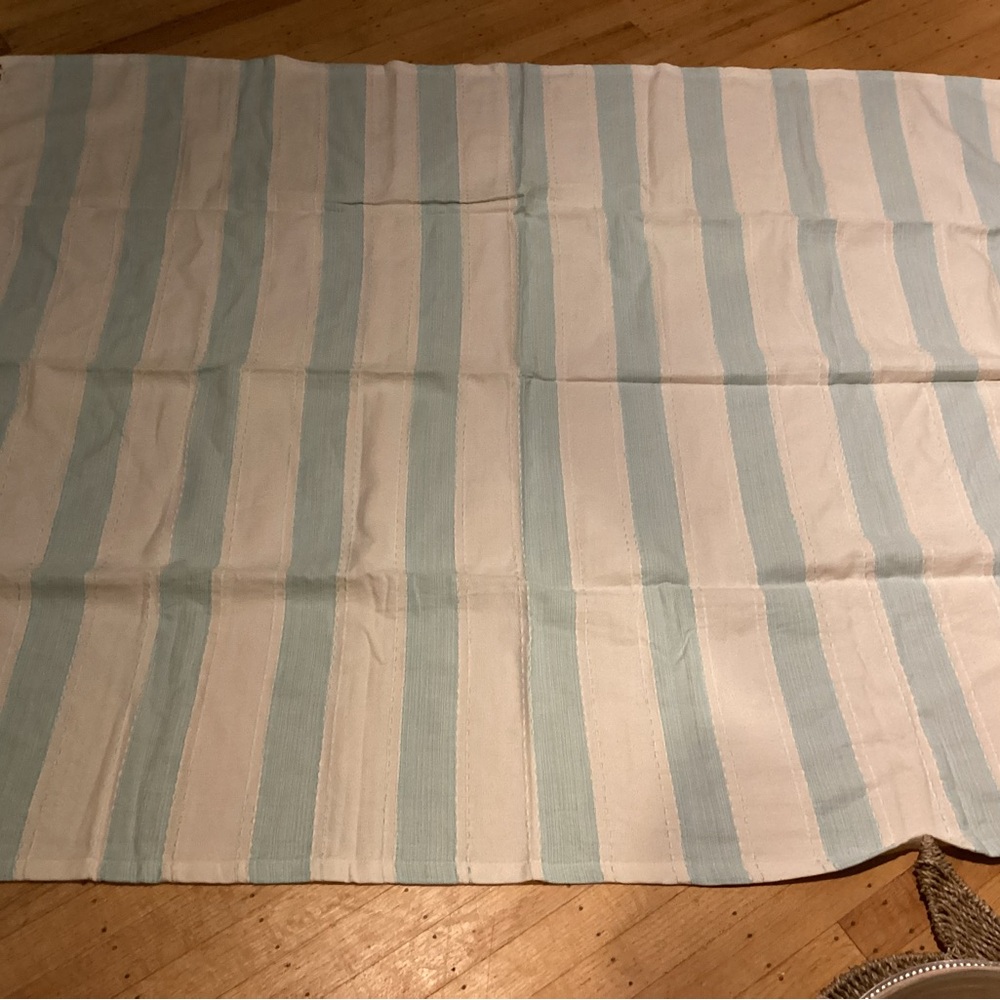 Mud Pie Soft Blue and Cream Blanket